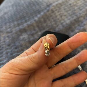 Dainty genuine peridot 925 sterling silver w/gold plating dangle earrings